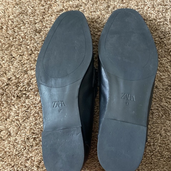 Zara | Black Leather Horsebit Loafers - Picture 7 of 8